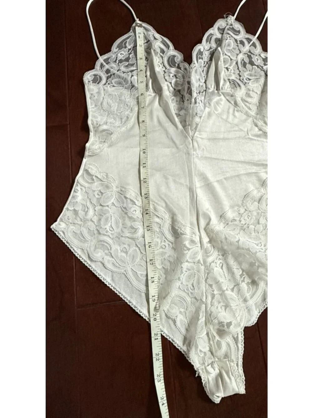 Vintage Slip Interludes by CIRA White Lace Satin Teddy Bodysuit Lingerie Medium - Picture 15 of 16